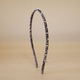 Narrow Studs Headband Grey Silver