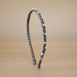 Narrow Studs Headband Grey Pearl