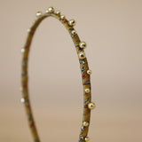 Narrow Studs Headband Gold Ball