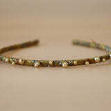 Narrow Studs Headband Gold Ball