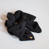 Black Luxe Mesh Ribbon Scrunchie