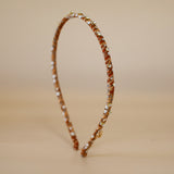 Narrow Studs Headband Brown Orange
