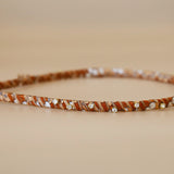 Narrow Studs Headband Brown Orange