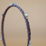 Narrow Studs Headband Grey Purple