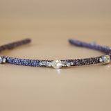 Narrow Studs Headband Grey Purple