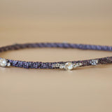 Narrow Studs Headband Grey Purple
