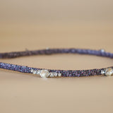 Narrow Studs Headband Grey Purple