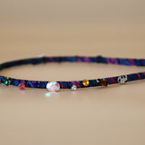 Narrow Studs Headband Dark Rainbow