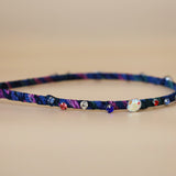 Narrow Studs Headband Dark Rainbow