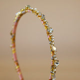 Narrow Studs Headband Pink Gold