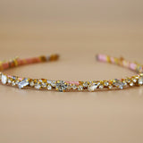 Narrow Studs Headband Pink Gold