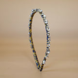 Narrow Studs Headband Gold Blue