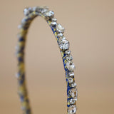Narrow Studs Headband Gold Blue