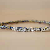 Narrow Studs Headband Gold Blue