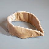 Beige Velour Turban Headband