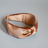 Brown Velour Turban Headband