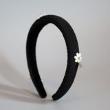 Slender Headband White Flower Studs