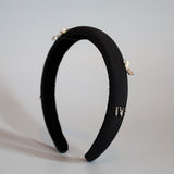 Slender Headband Pearl Silver Studs