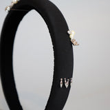 Slender Headband Pearl Silver Studs