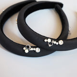 Slender Headband Pearl Silver Studs