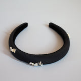 Slender Headband Silver Flower Studs