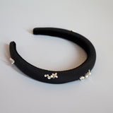 Slender Headband Silver Flower Studs