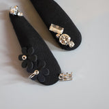 Black Flower Studs Hair Pin
