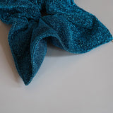 Blue Lame Shuriken Scrunchie