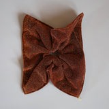 Brown Orange Lame Shuriken Scrunchie