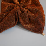 Brown Orange Lame Shuriken Scrunchie