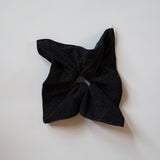 Black Lame Shuriken Scrunchie