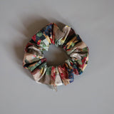 Watercolor Flower Mini Scrunchie