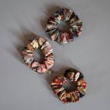 Watercolor Flower Mini Scrunchie