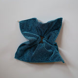 Blue Lame Shuriken Scrunchie