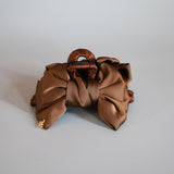 Brown Ribbon Silky Hair Clip