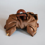 Brown Ribbon Silky Hair Clip
