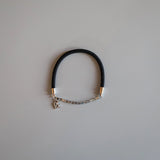 Silver Square Chain Hair Pony