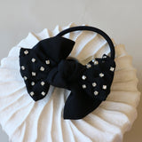 Black Silver Lil Studs Ribbon Pony