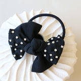 Black Silver Lil Studs Ribbon Pony