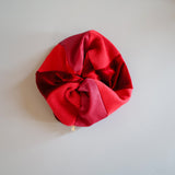 Mix Material Red Scrunchie