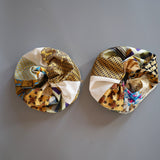 Patchwork Mix White yellow Scrunchie
