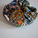 Patchwork Mix Navy Scrunchie