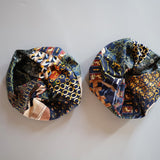 Patchwork Mix Navy Scrunchie