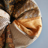 Patchwork Mix Brown Scrunchie
