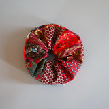 Patchwork Mix Red Scrunchie