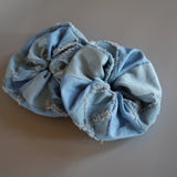 Patchwork Mix Denim Scrunchie