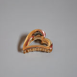 Metal Gold Heart Clip