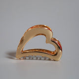 Metal Gold Heart Clip