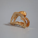 Metal Gold Heart Clip