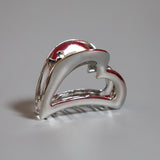 Metal Silver Heart Clip